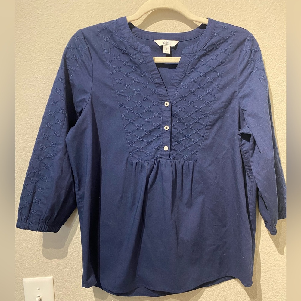Small, navy, Croft & Barrow blouse